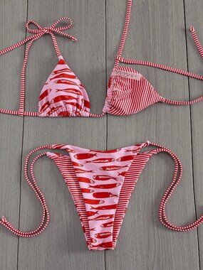 Pink Cute Sweet Women's Sexy Bikini Swimsuit